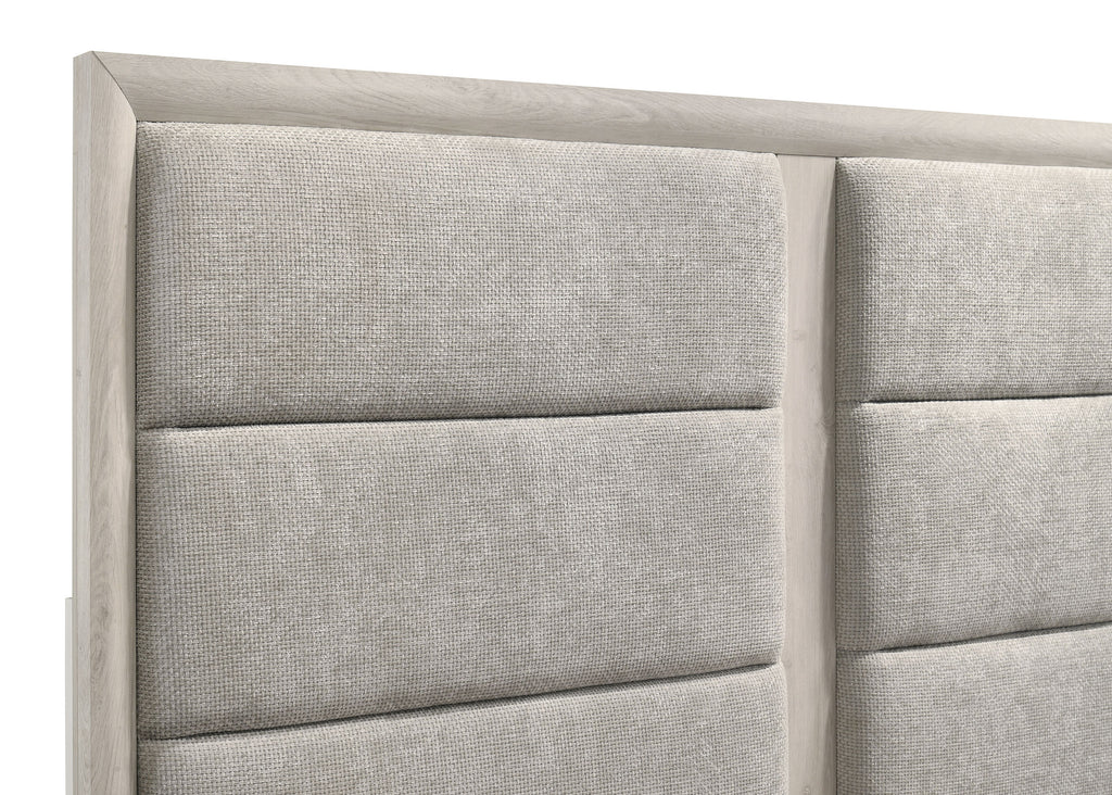 Farre Queen Upholstered Storage Platform Bed Washed Grey