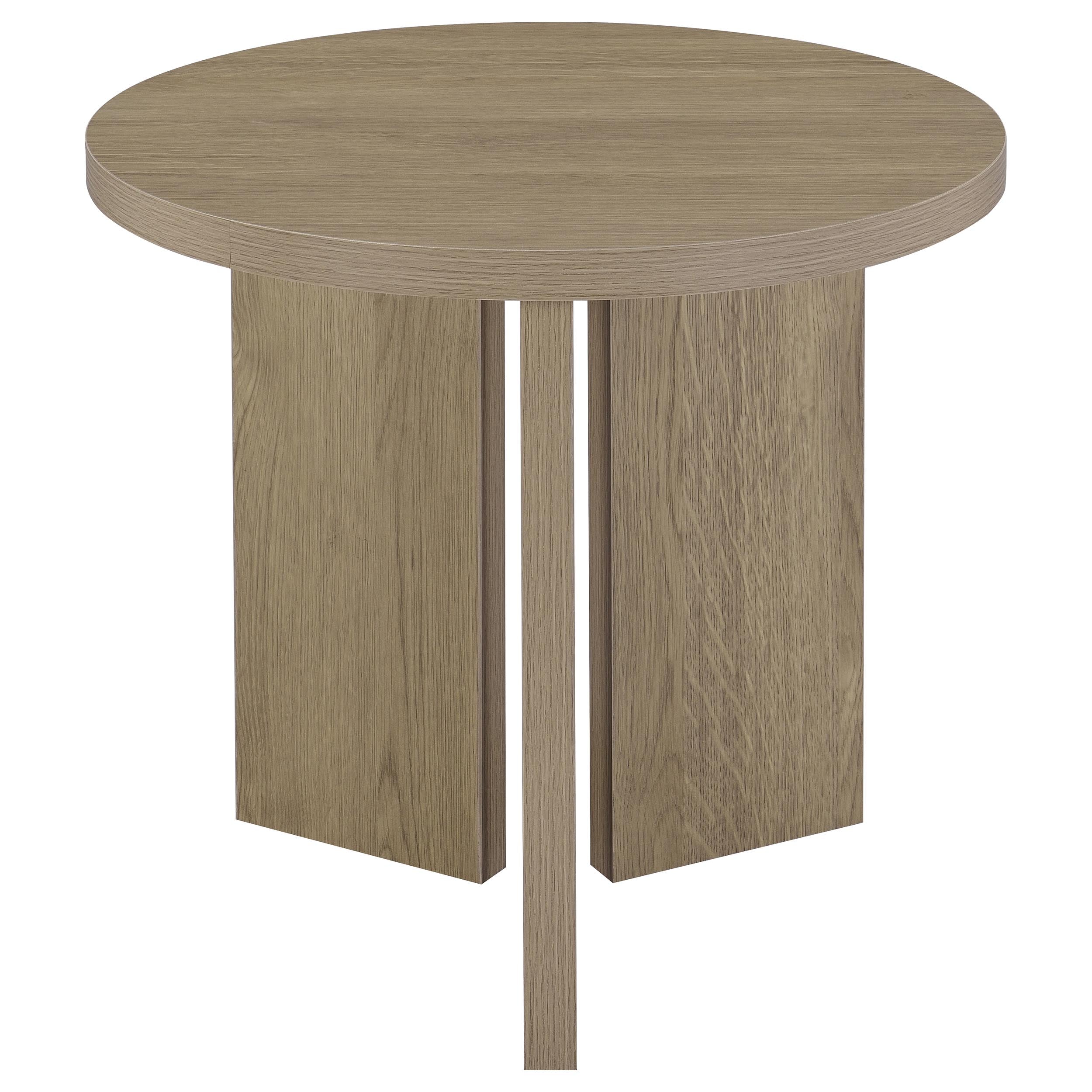 Aragon 2-Piece Round Coffee and End Table Set Latte