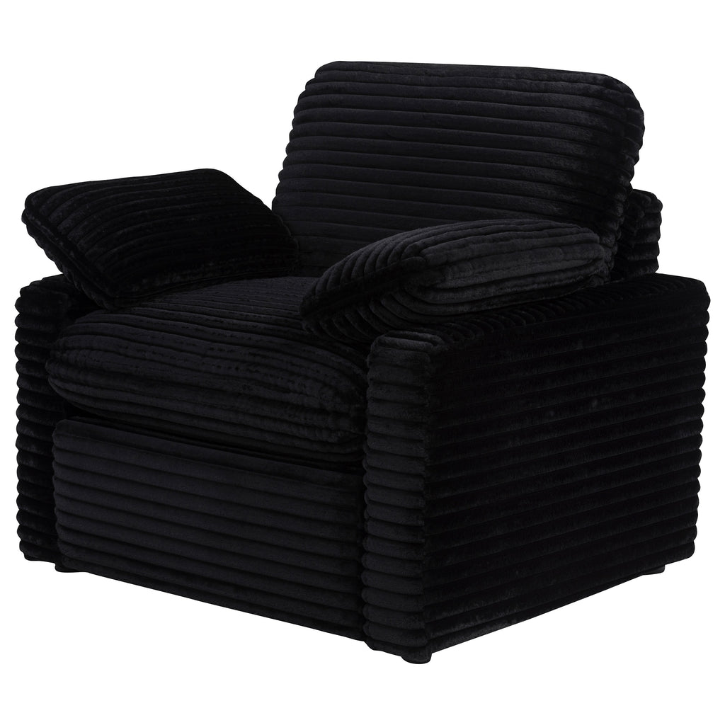 Collins Upholstered Power Recliner Chair Black