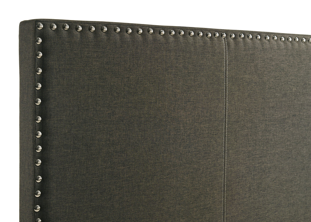 Boyd Upholstered Twin Panel Bed Charcoal