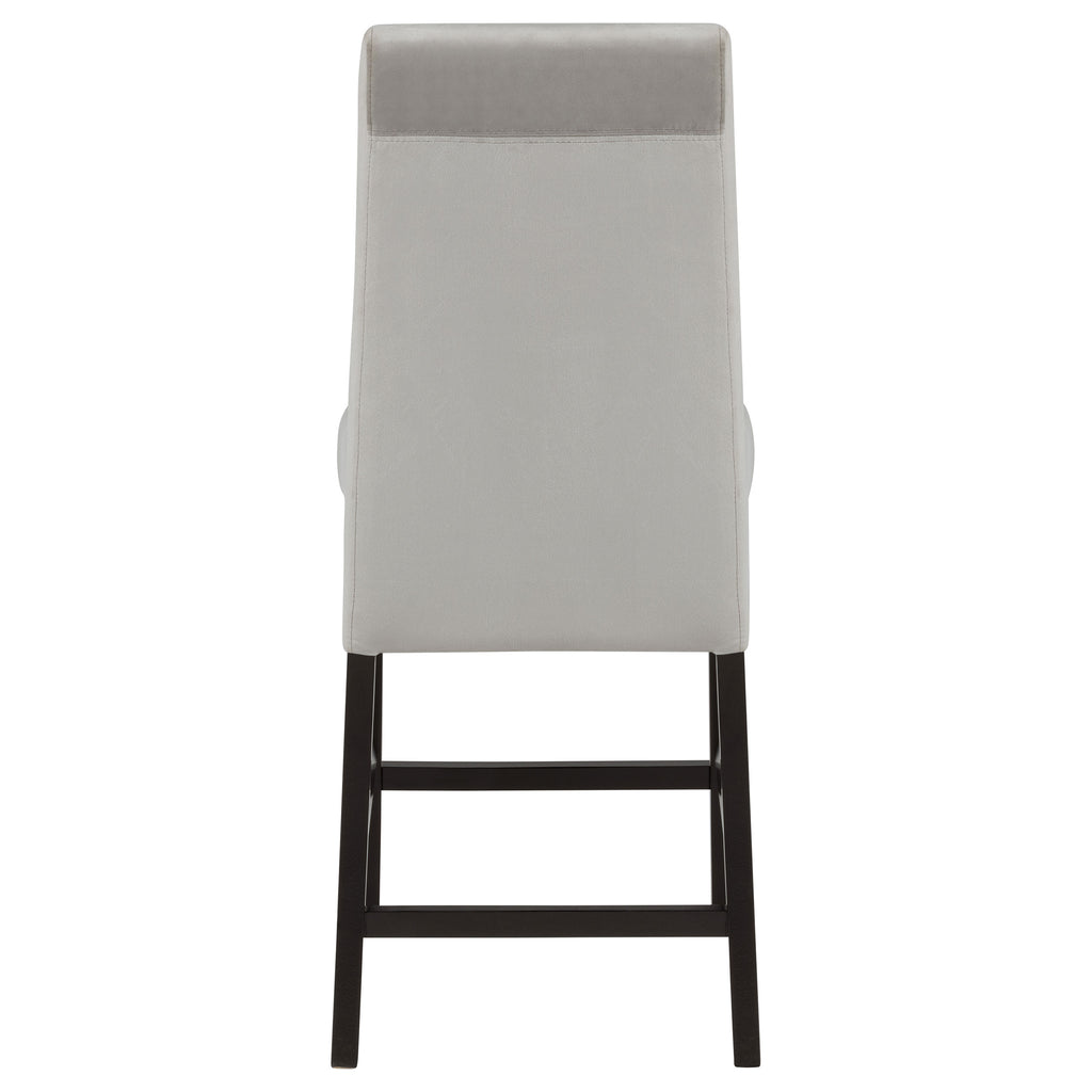 Stanton Velvet Upholstered Counter Chair Grey (Set of 2)