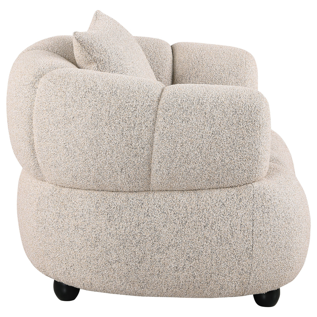 Whitney Contemporary Channel Tufted Woven Fabric Upholstered Accent Chair