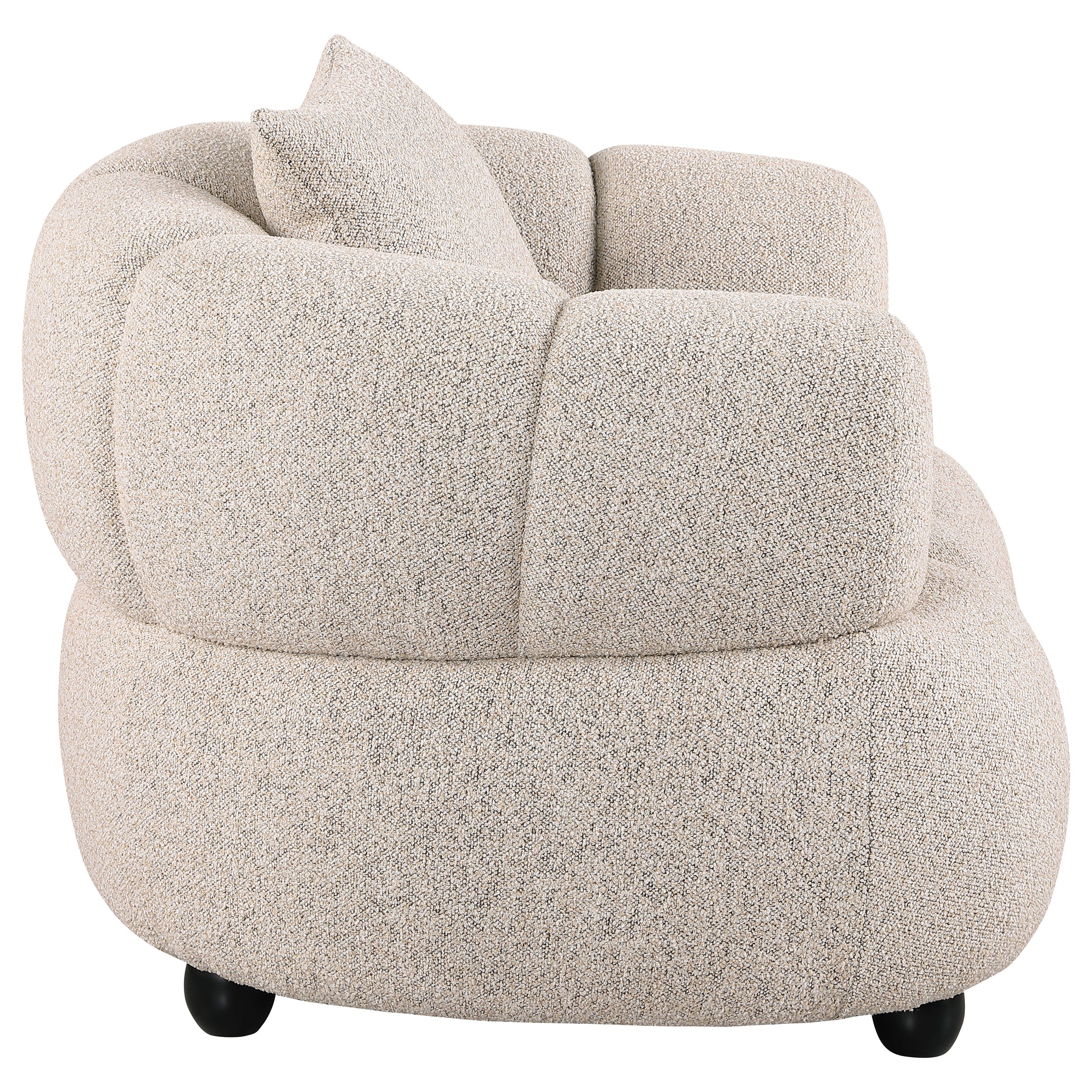 Whitney Contemporary Channel Tufted Woven Fabric Upholstered Accent Chair