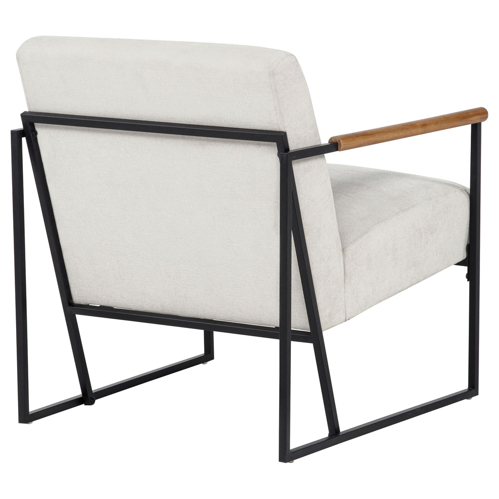 Monsen Fabric Upholstered Metal Frame Accent Chair Ivory