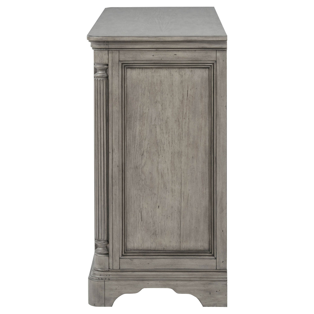 Cresswell 2-door 3-drawer Wine Storage Buffet Weathered Taupe