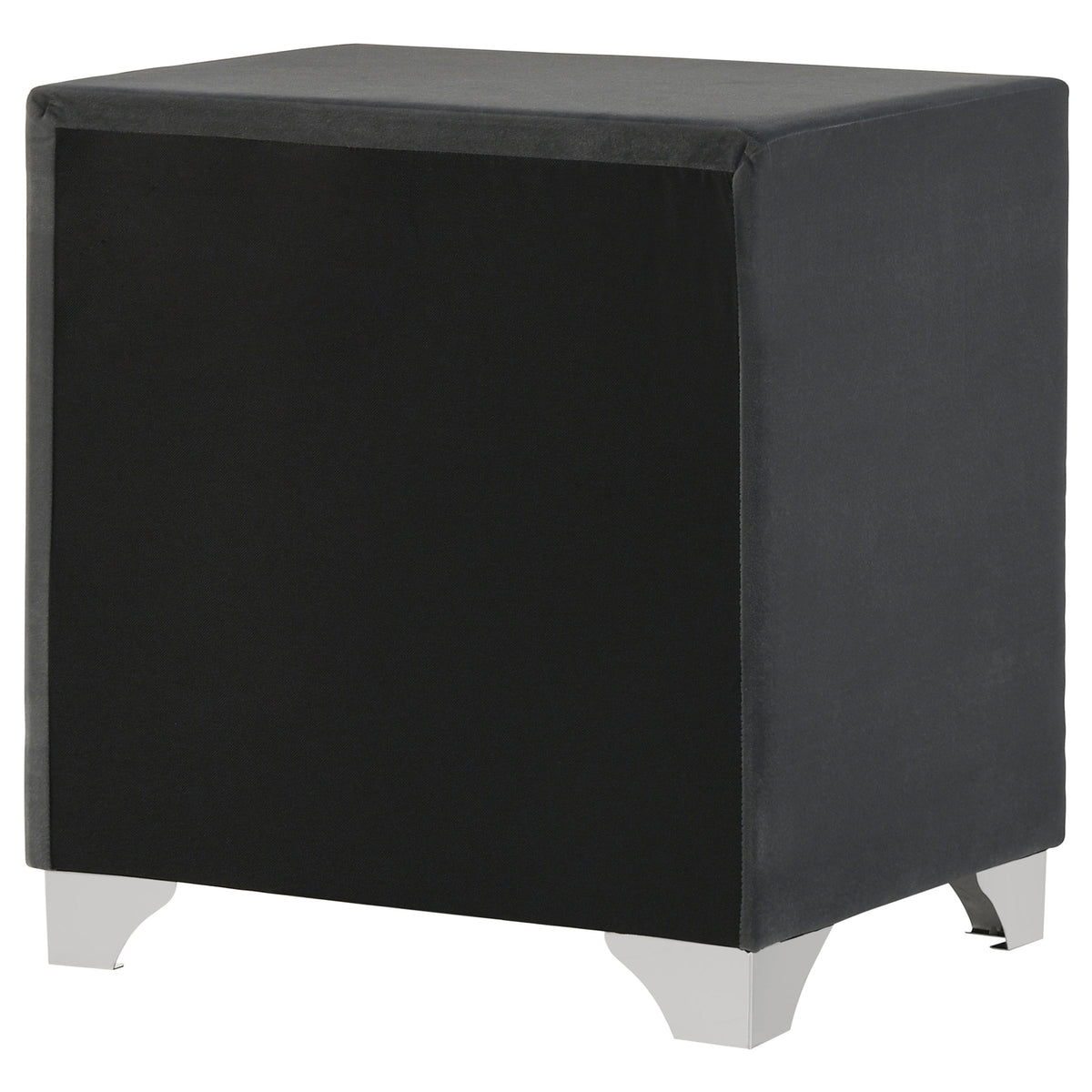 Melody Upholstered 2-drawer Nightstand Grey