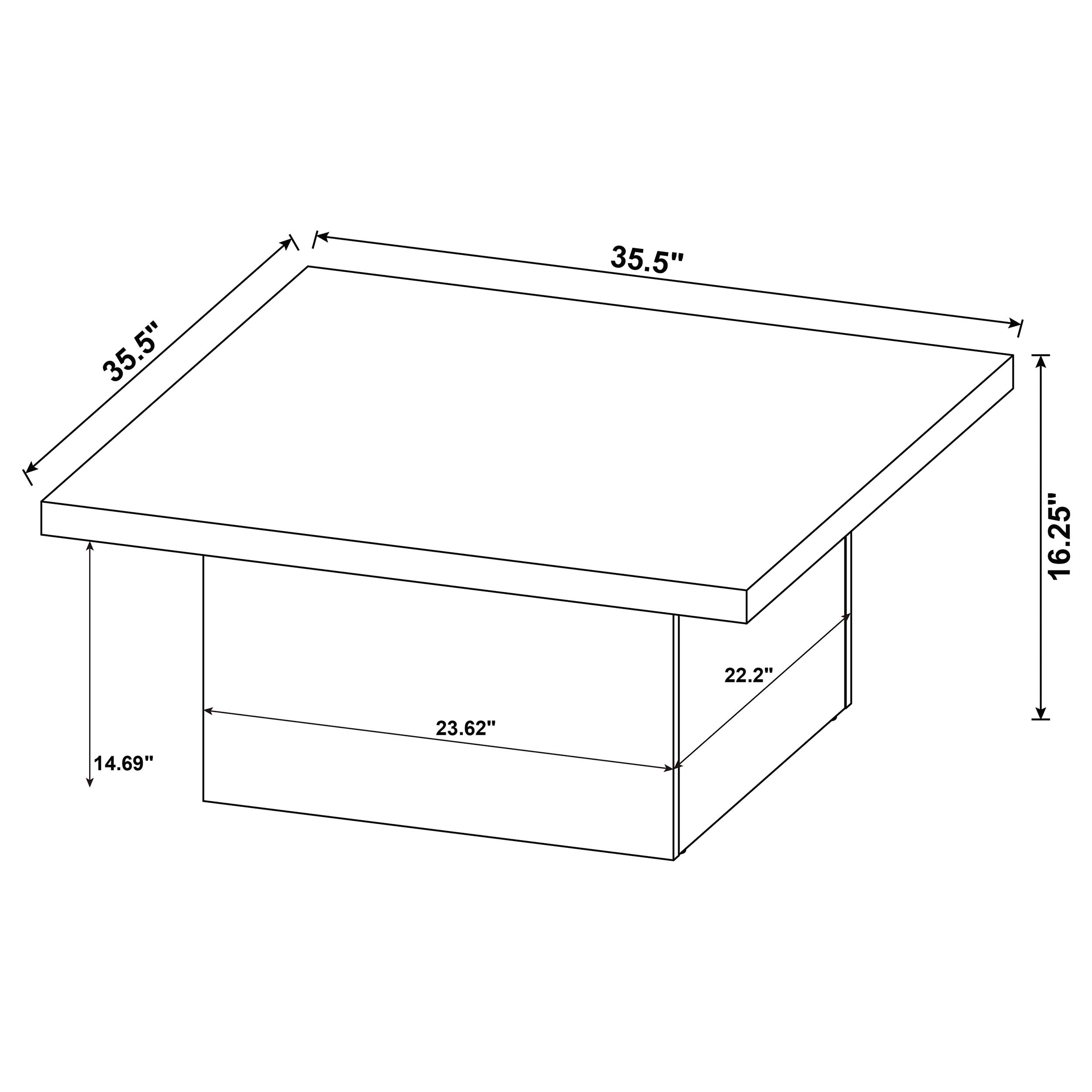 Devar Square Engineered Wood Cocktail Coffee Table Latte