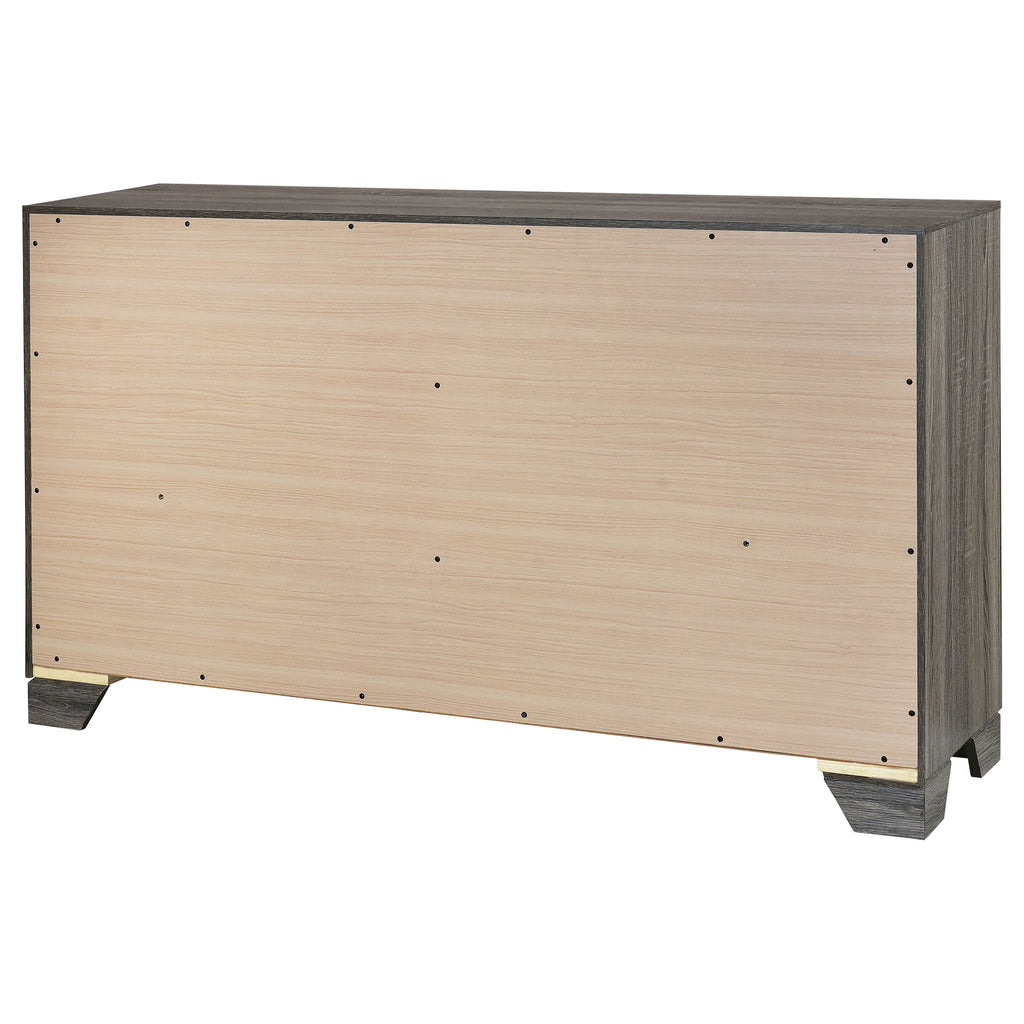 Wright 6-drawer Dresser Cabinet Brown Oak