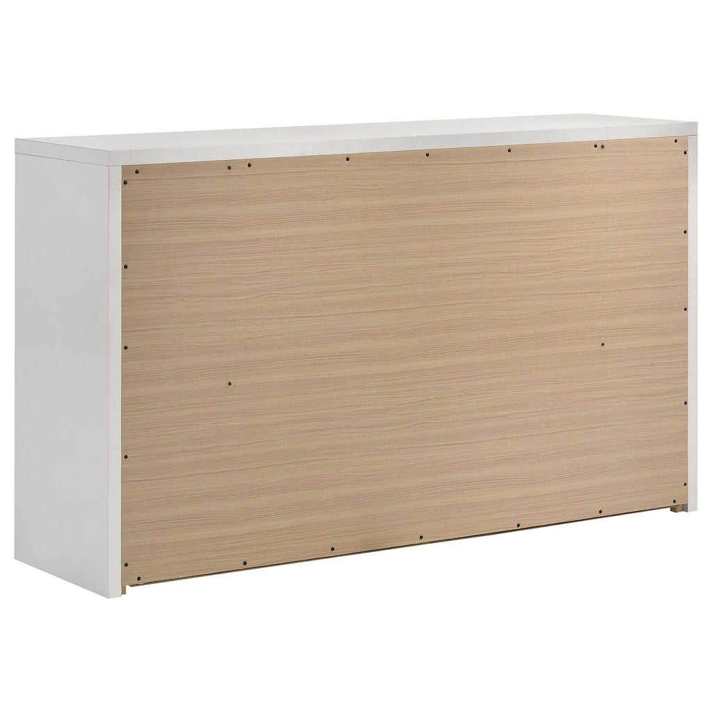 Viana 4-Piece Touch-Control LED Queen Bedroom Set White High Gloss