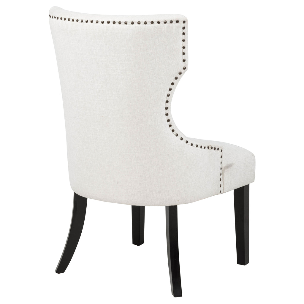 Baney Fabric Upholstered Dining Side Chair Cream and Black