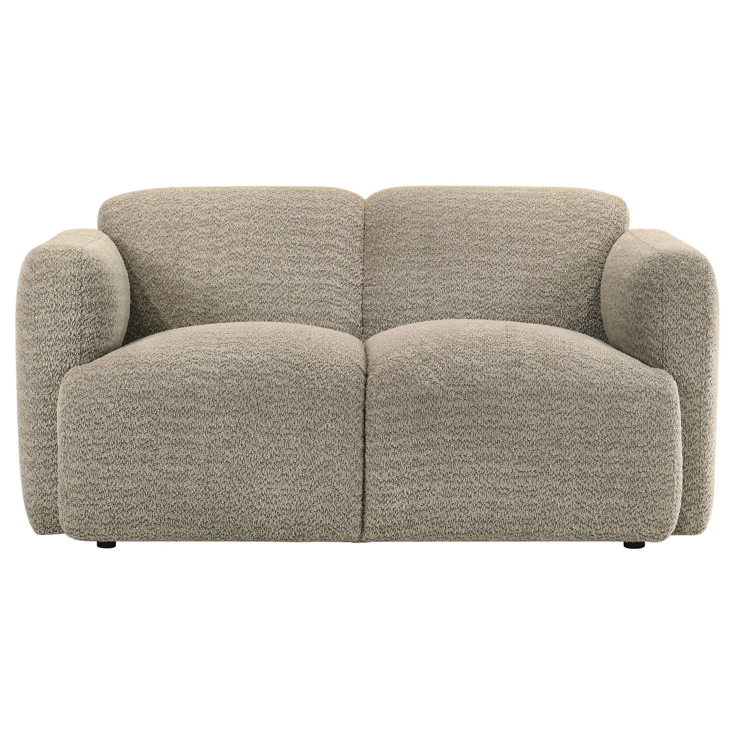 Dorset 3-piece Upholstered Round Track Arm Sofa Set Brown