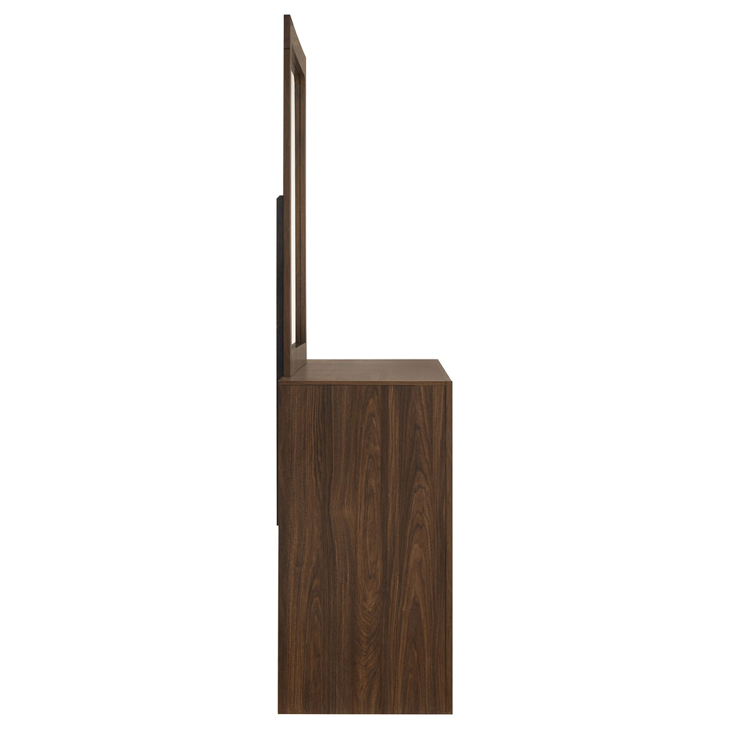 Etienne 6-drawer Dresser with Mirror Walnut