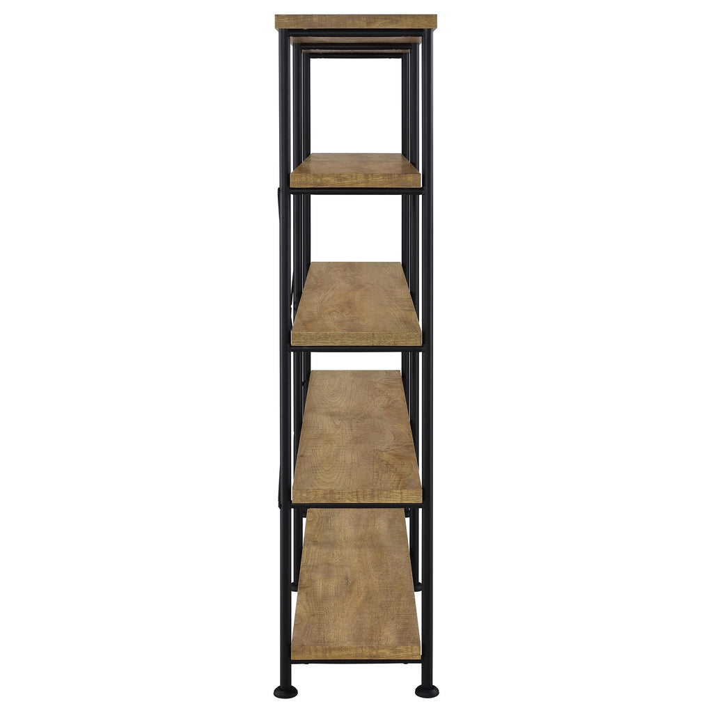 Analiese 63-inch 4-shelf Double Bookshelf Mango