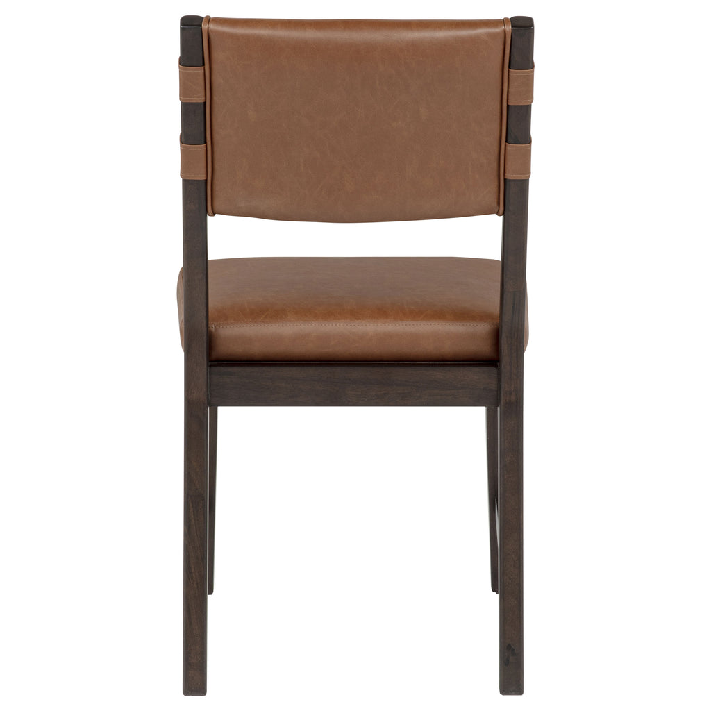 Tegan Faux Leather Upholstered Dining Side Chair Cognac (Set of 2)