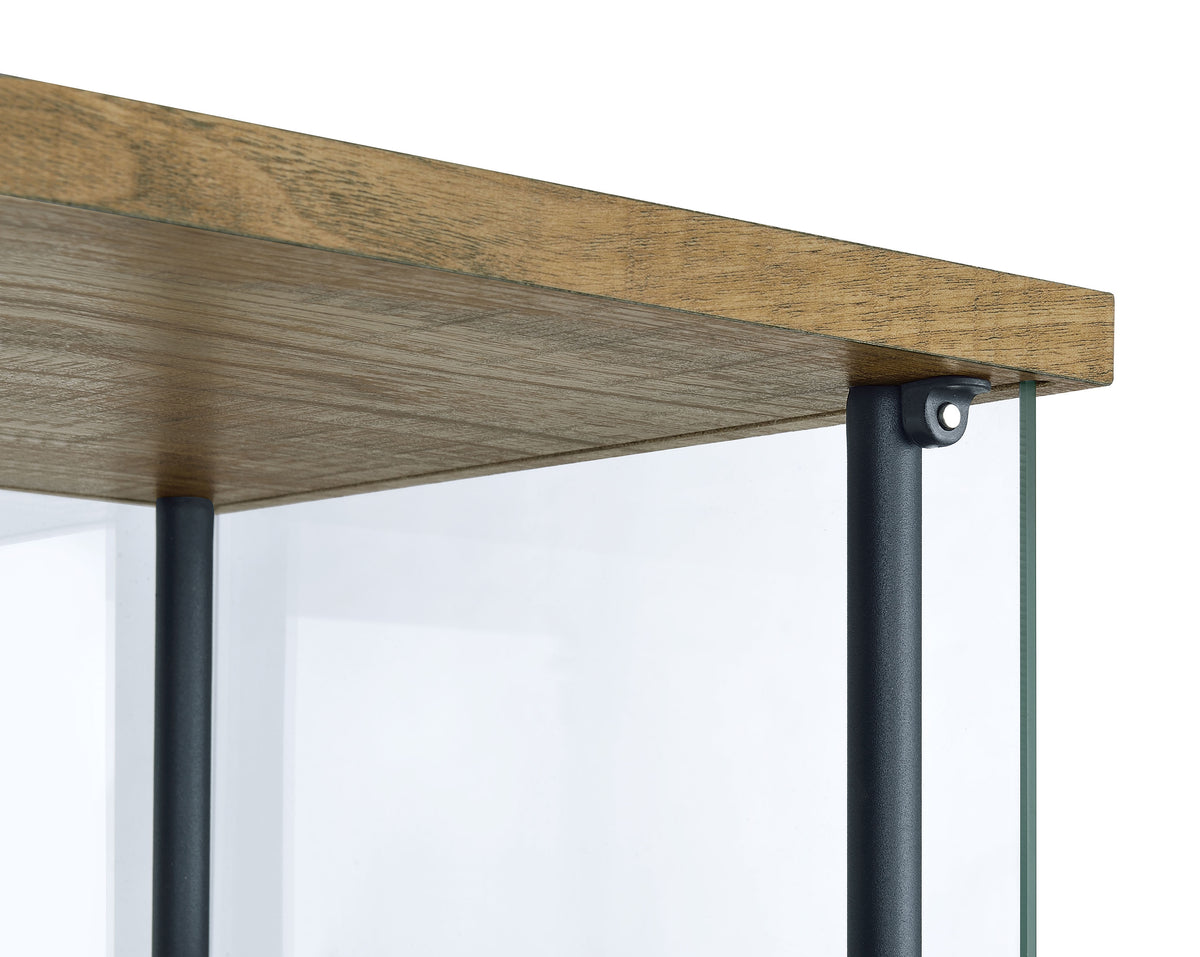Bellatrix 3-shelf Clear Glass Curio Cabinet Mango