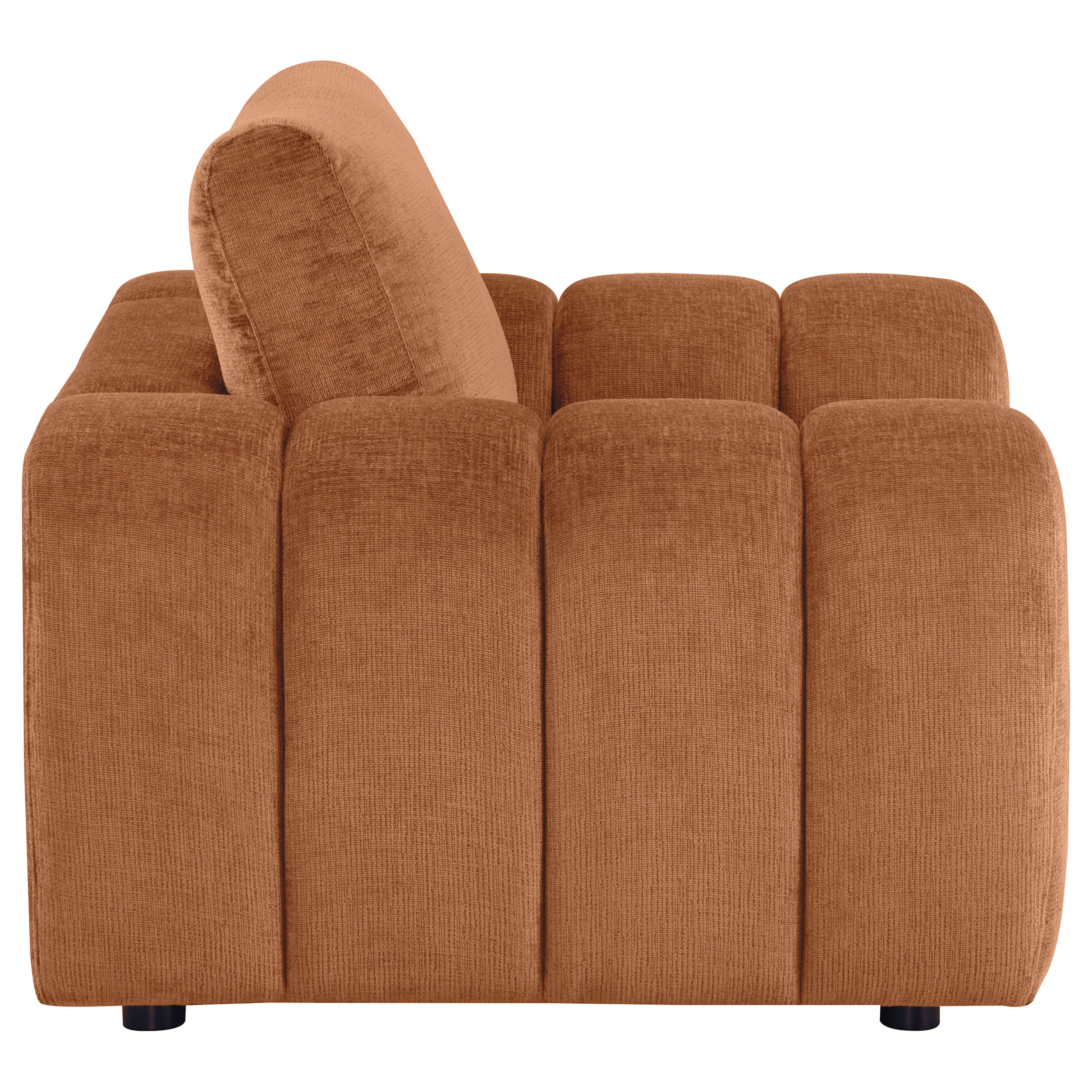 Burnett Chenille Upholstered Accent Chair Burnt Orange