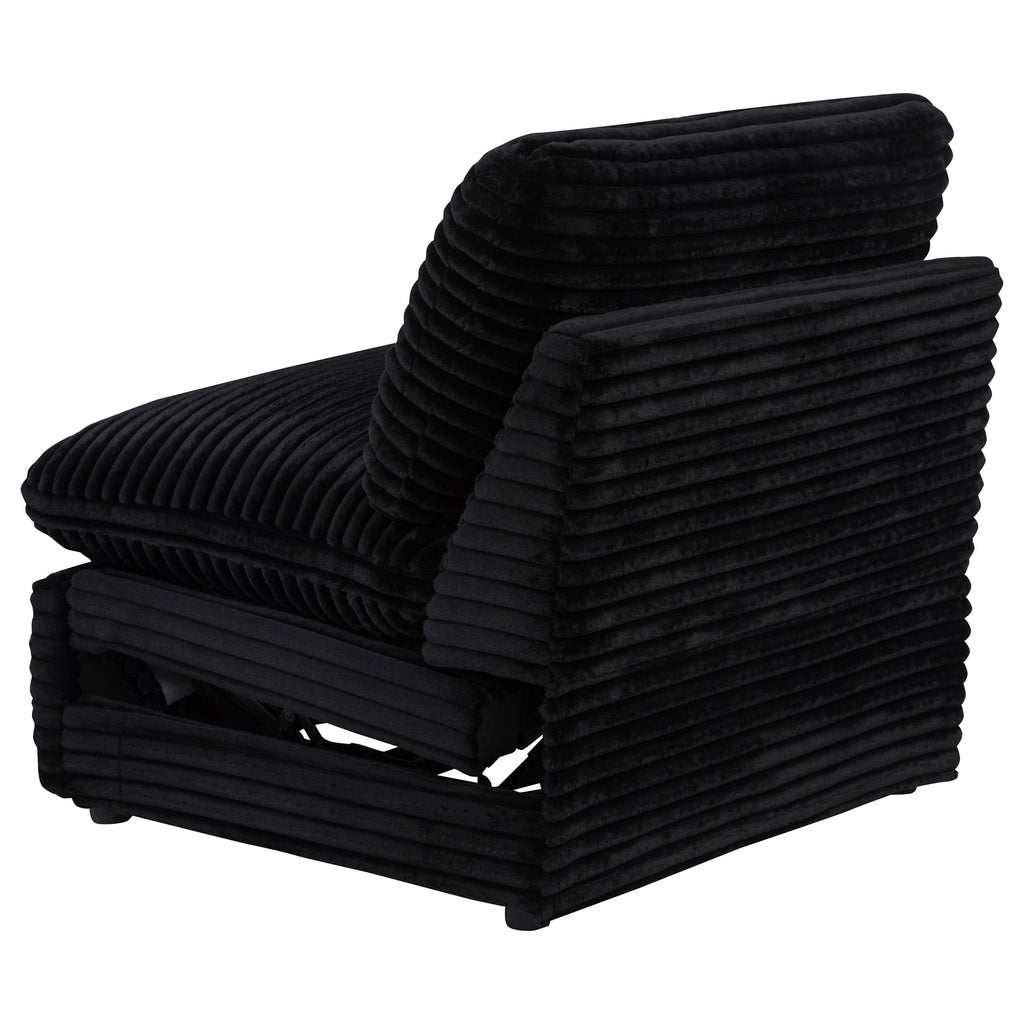 Collins Modular Power Armless Recliner Black