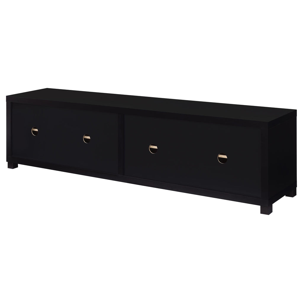 Sachin 4-door Engineered Wood 79-inch TV Stand Black