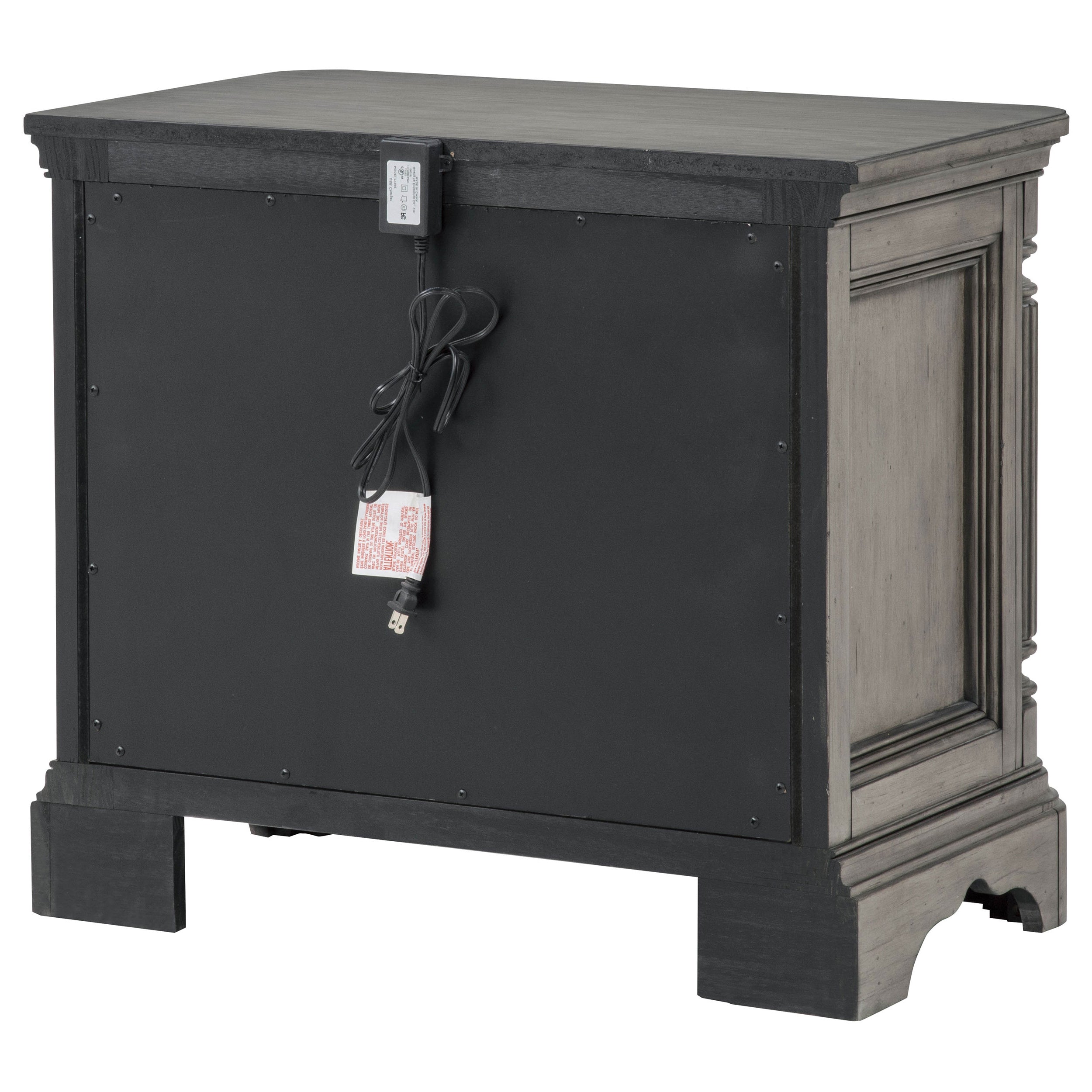 Cresswell 3-drawer Nightstand Bedside Table Weathered Taupe
