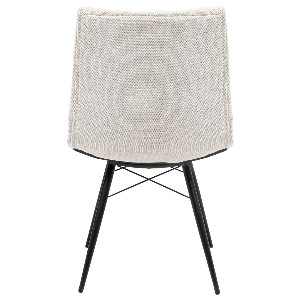 Aiken Fabric Upholstered Dining Side Chair Saddle Stone White (Set of 4)