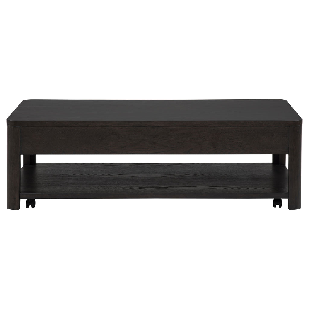 Marcelo Wood Coffee Table with 2 Drawers and Shelf Coffee