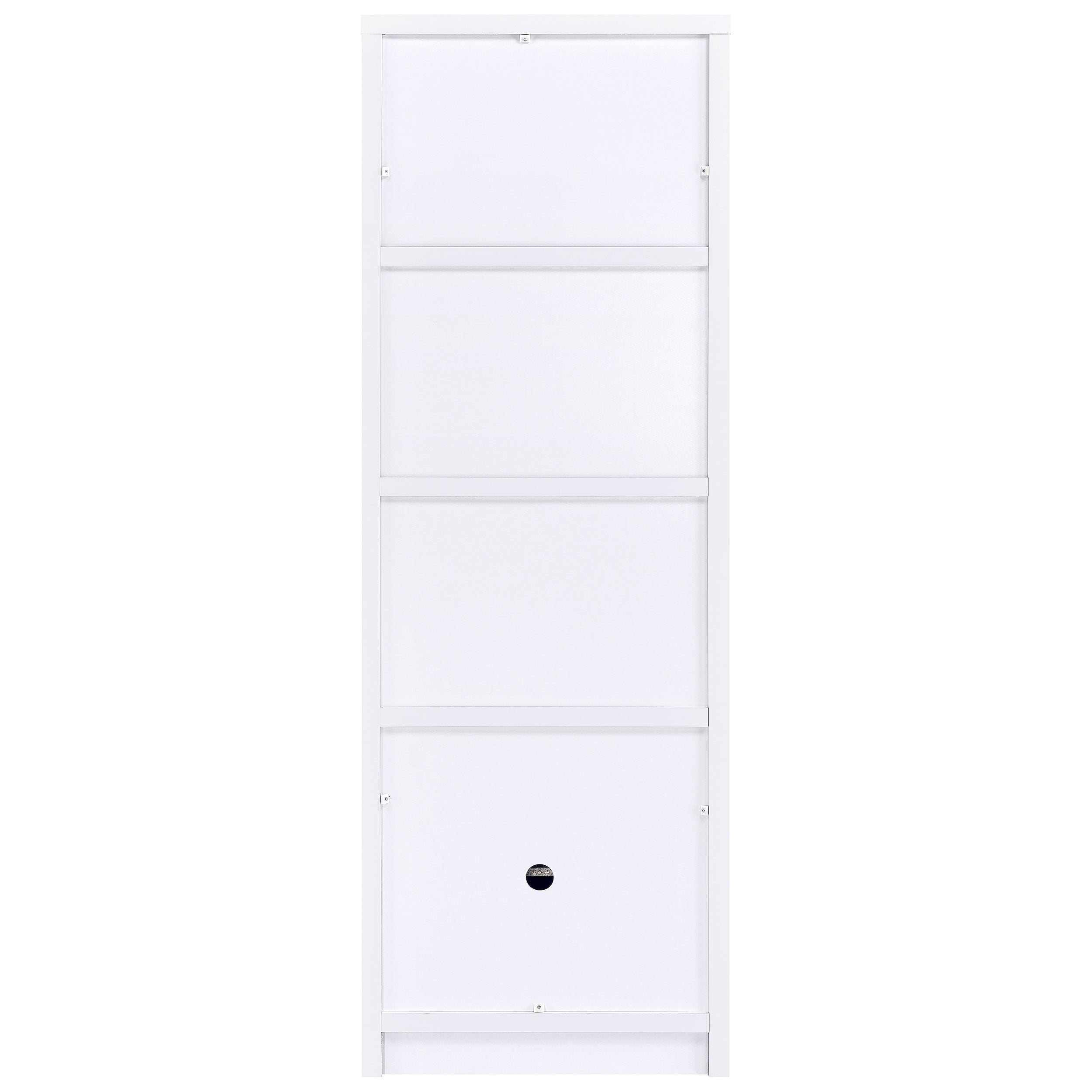 Laughlin 4-shelf Engineered Wood Media Tower White