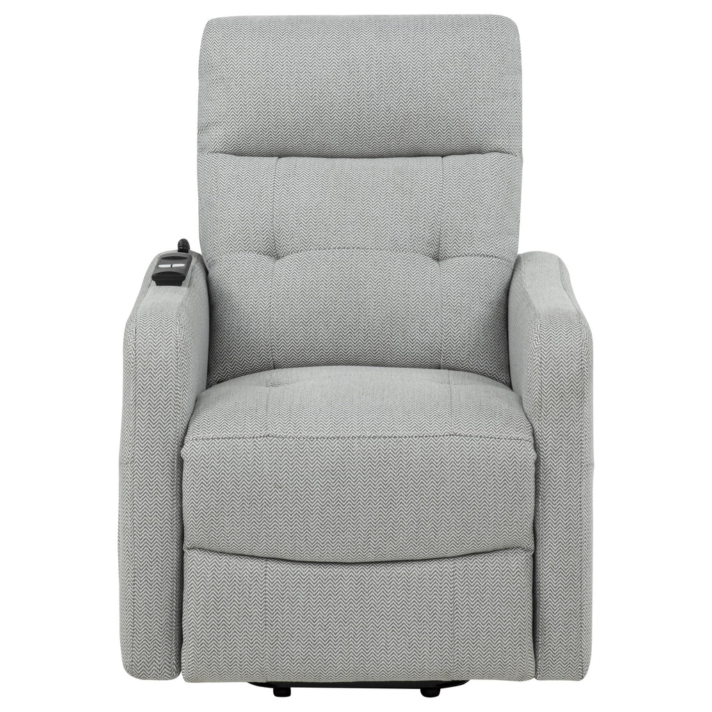 Dayes Upholstered Power Lift Recliner Chair Light Grey
