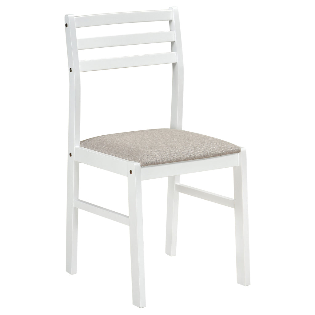 Bucknell 3-piece Round Drop Leaf Dining Table Set White