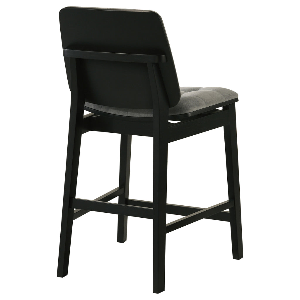 Redbridge Upholstered Counter Chair Grey and Black (Set of 2)