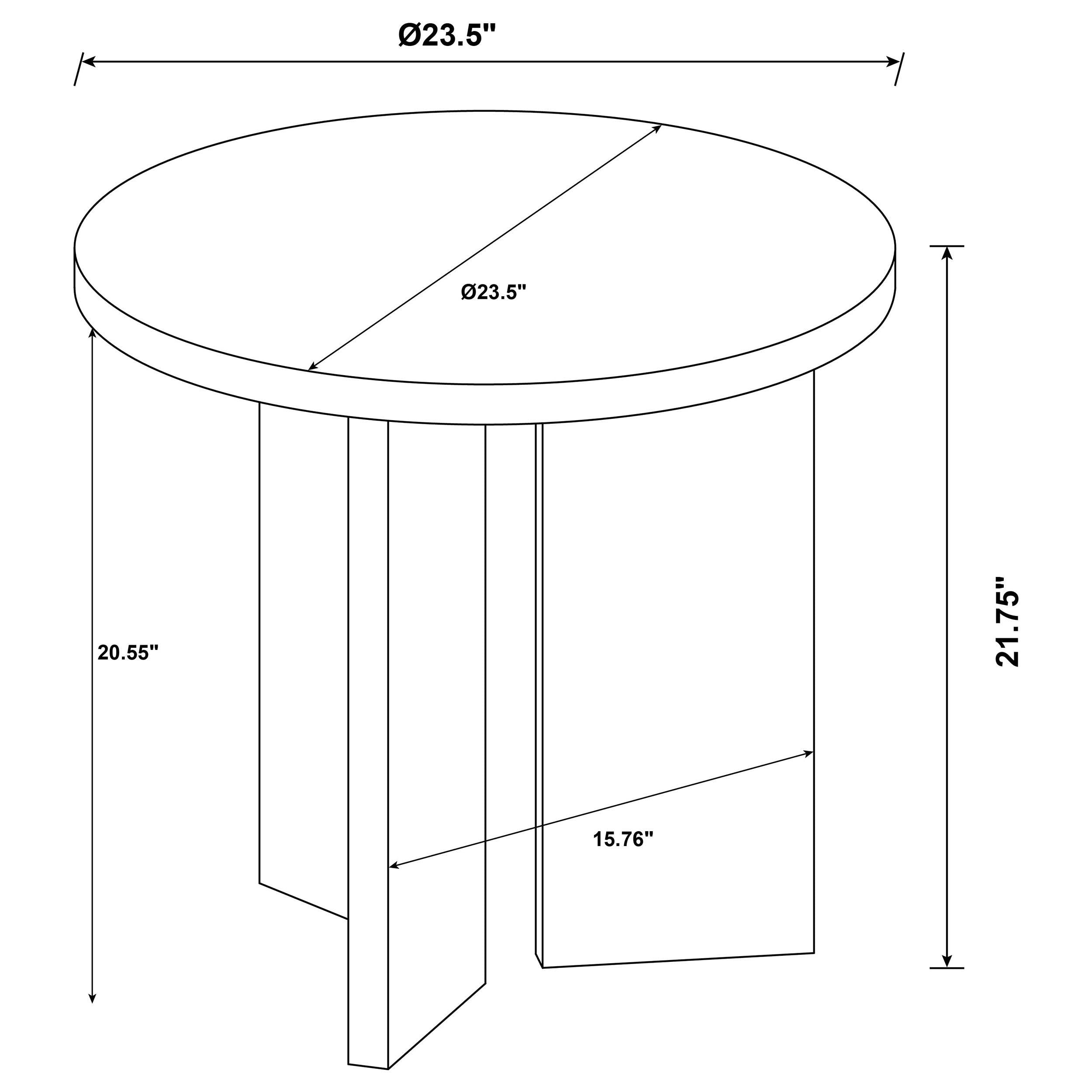 Aragon Round Panel Base End Table Dark Rustic Mango