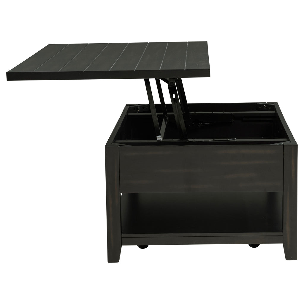 Payne 48-inch Mobile Lift Top Coffee Table Distressed Java