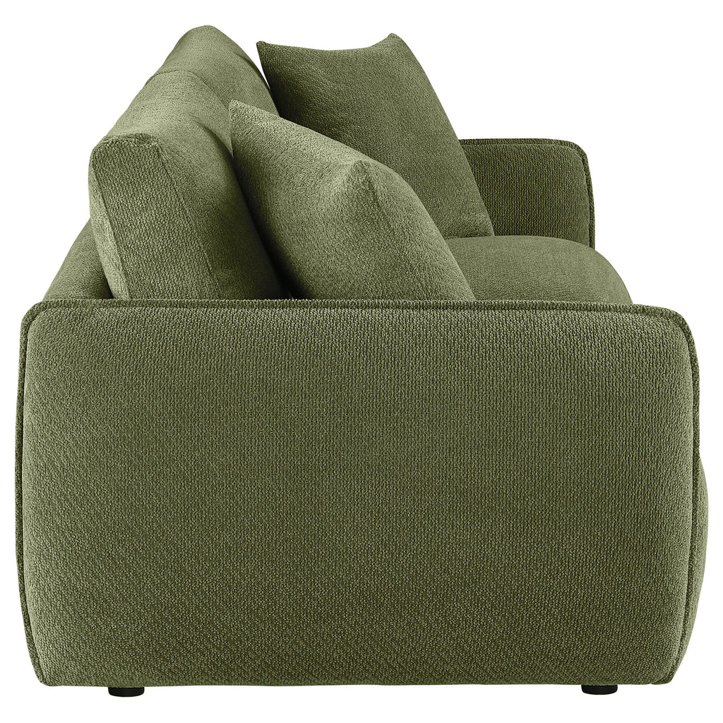 Elysia Fabric Upholstered Modular Lounge Loveseat Green