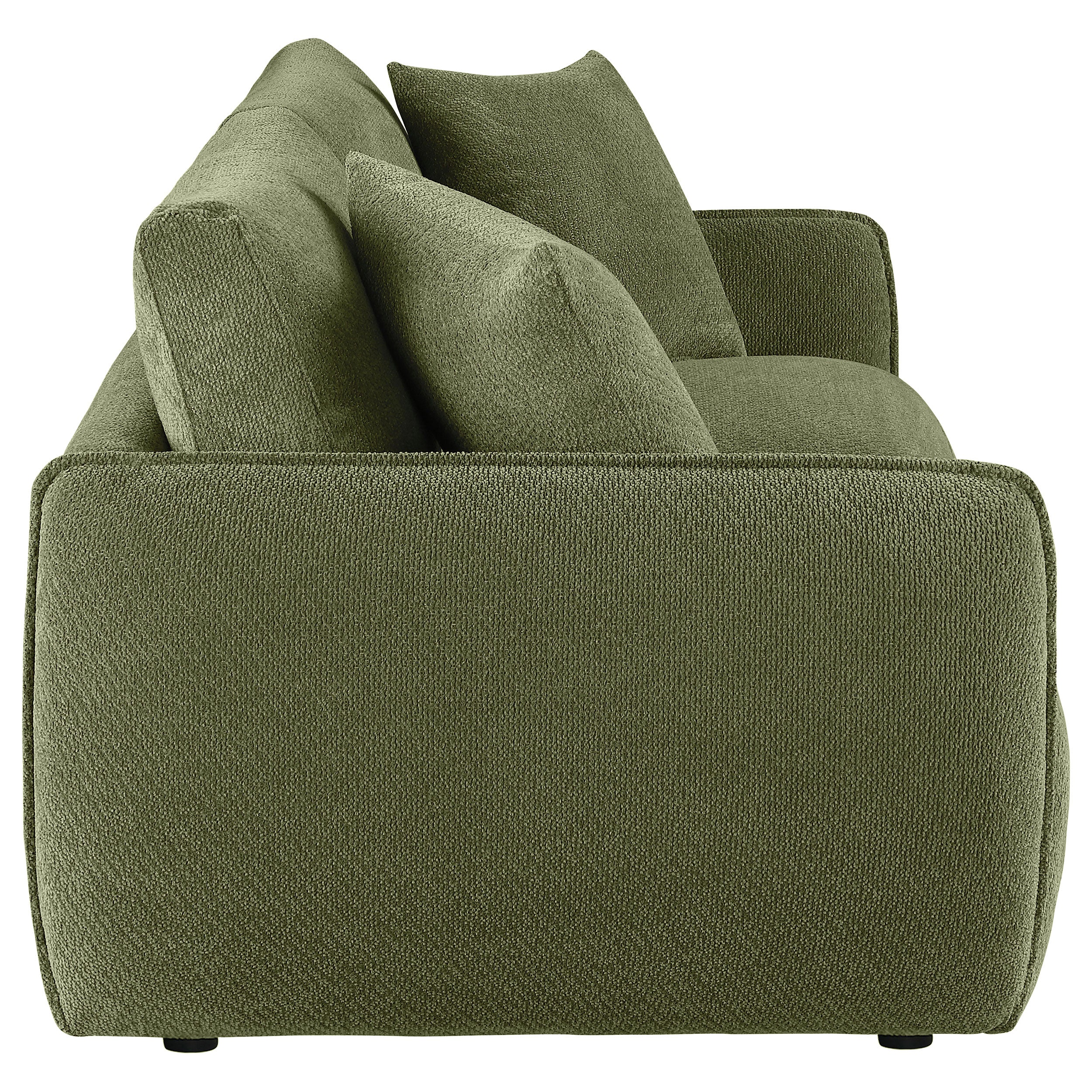 Elysia Fabric Upholstered Modular Lounge Loveseat Green