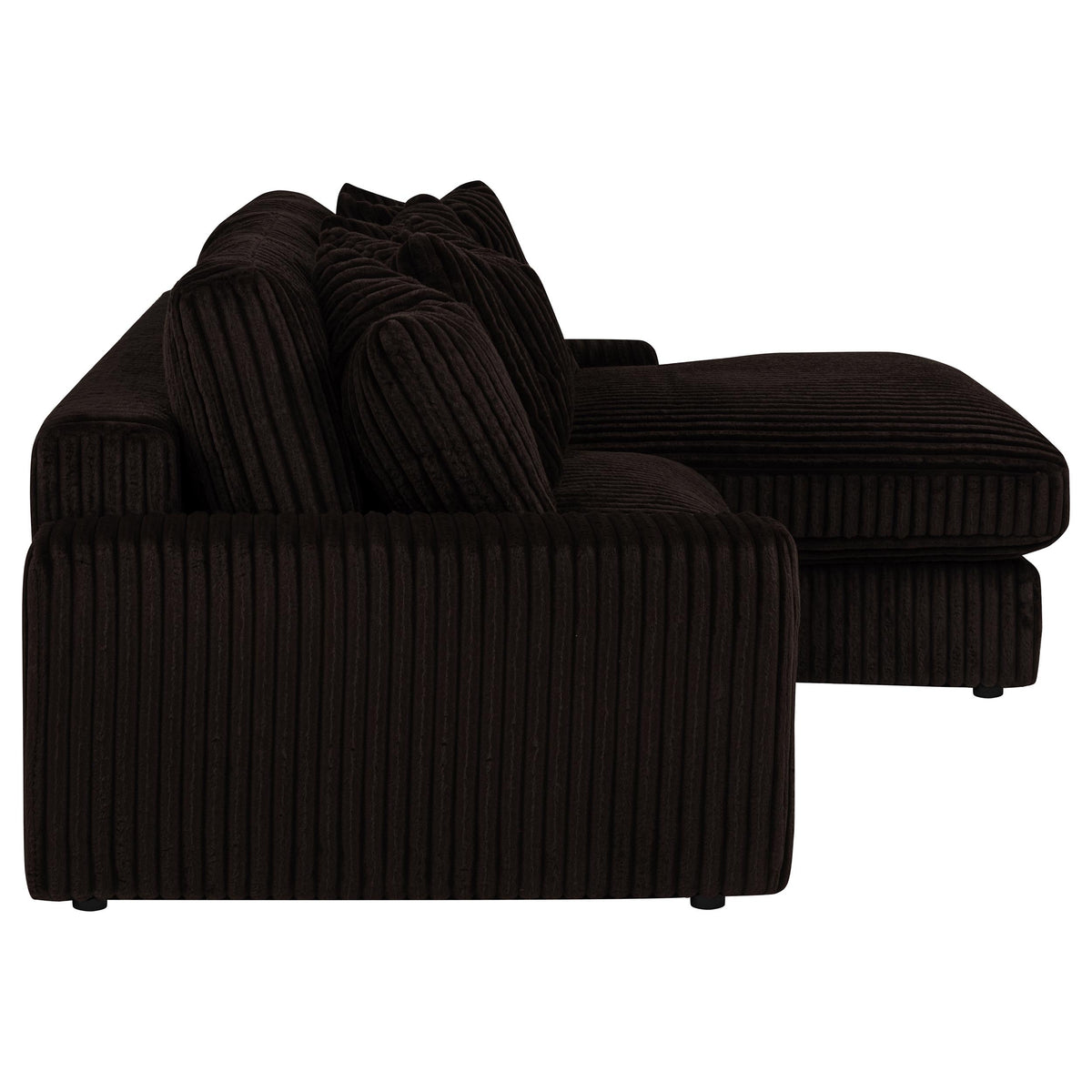 Blaine Upholstered Reversible Chaise Sectional Sofa Chocolate