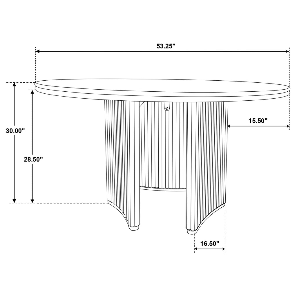 Adina 53-inch Round Wood Dining Table Distressed Light Brown