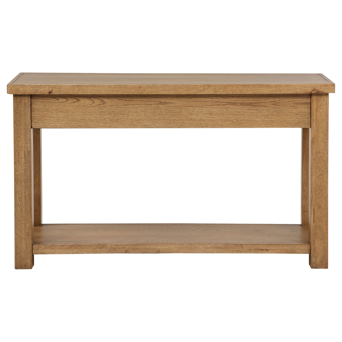 Beasley 2-Drawer Wood Console Table Golden Oak