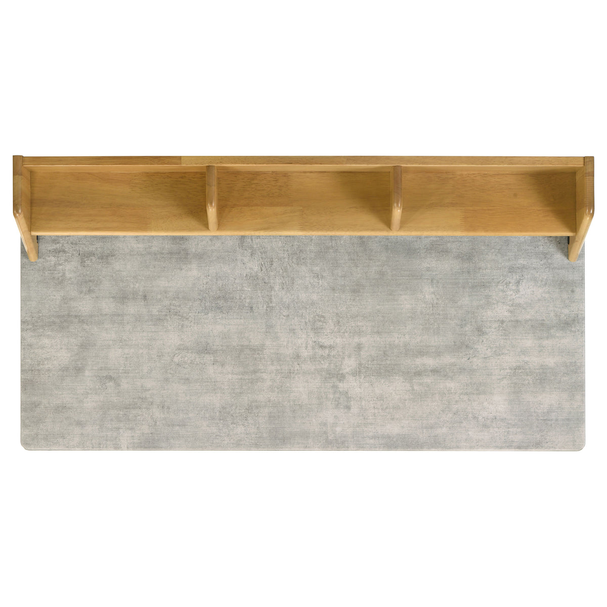 Besler 47-inch SmartTop Writing Desk with Shelf Cement and Natural
