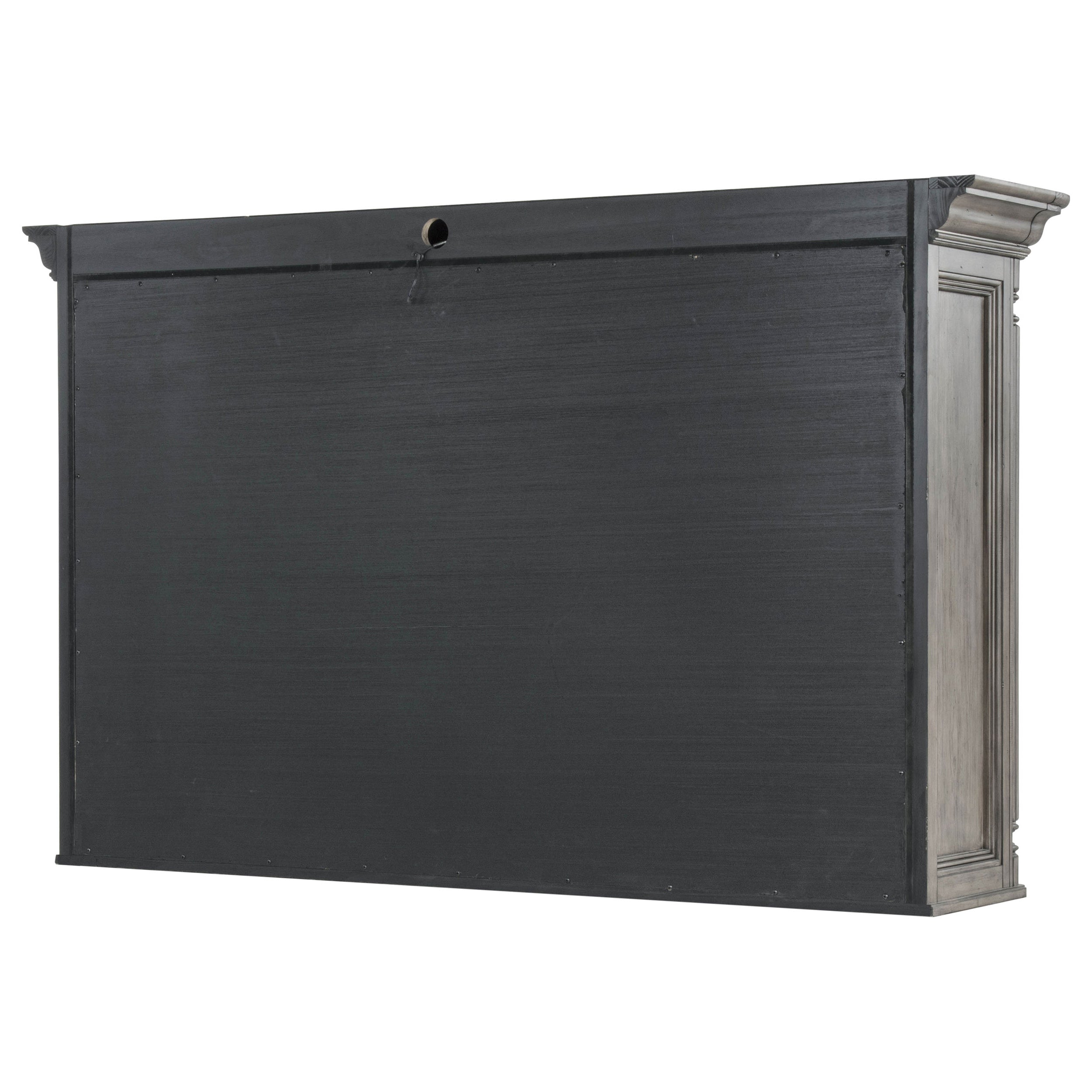 Cresswell 2-tier Touch Light Hutch Display Cabinet Weathered Taupe