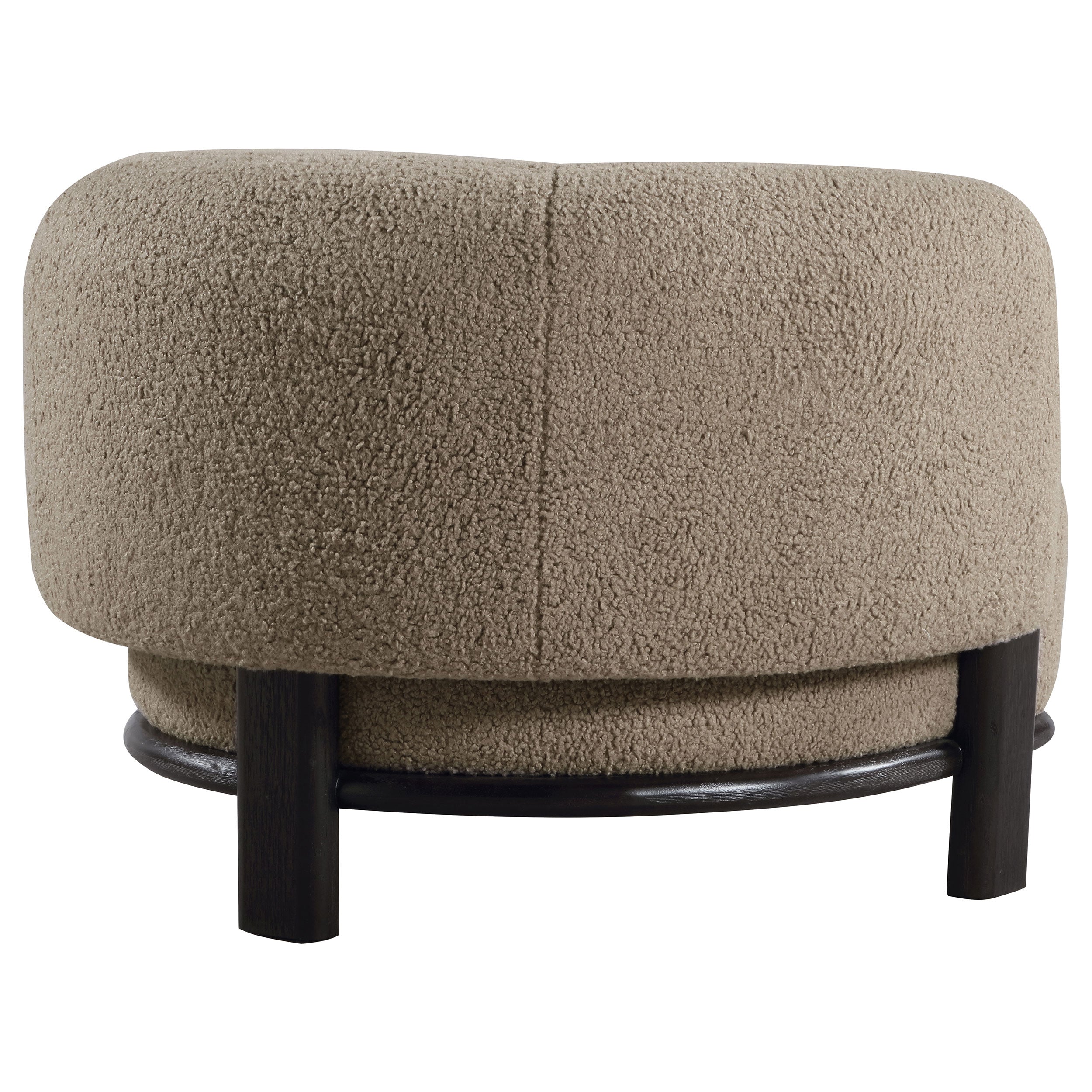 Lawler Upholstered Barrel Back Accent Chair Brown and Black