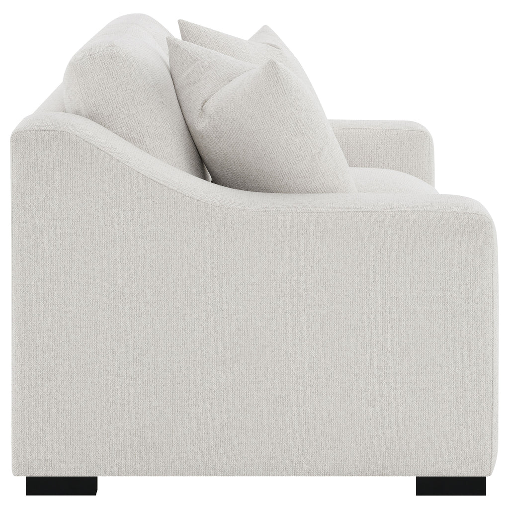 Ashlyn Fabric Upholstered Track Arm Loveseat Sand