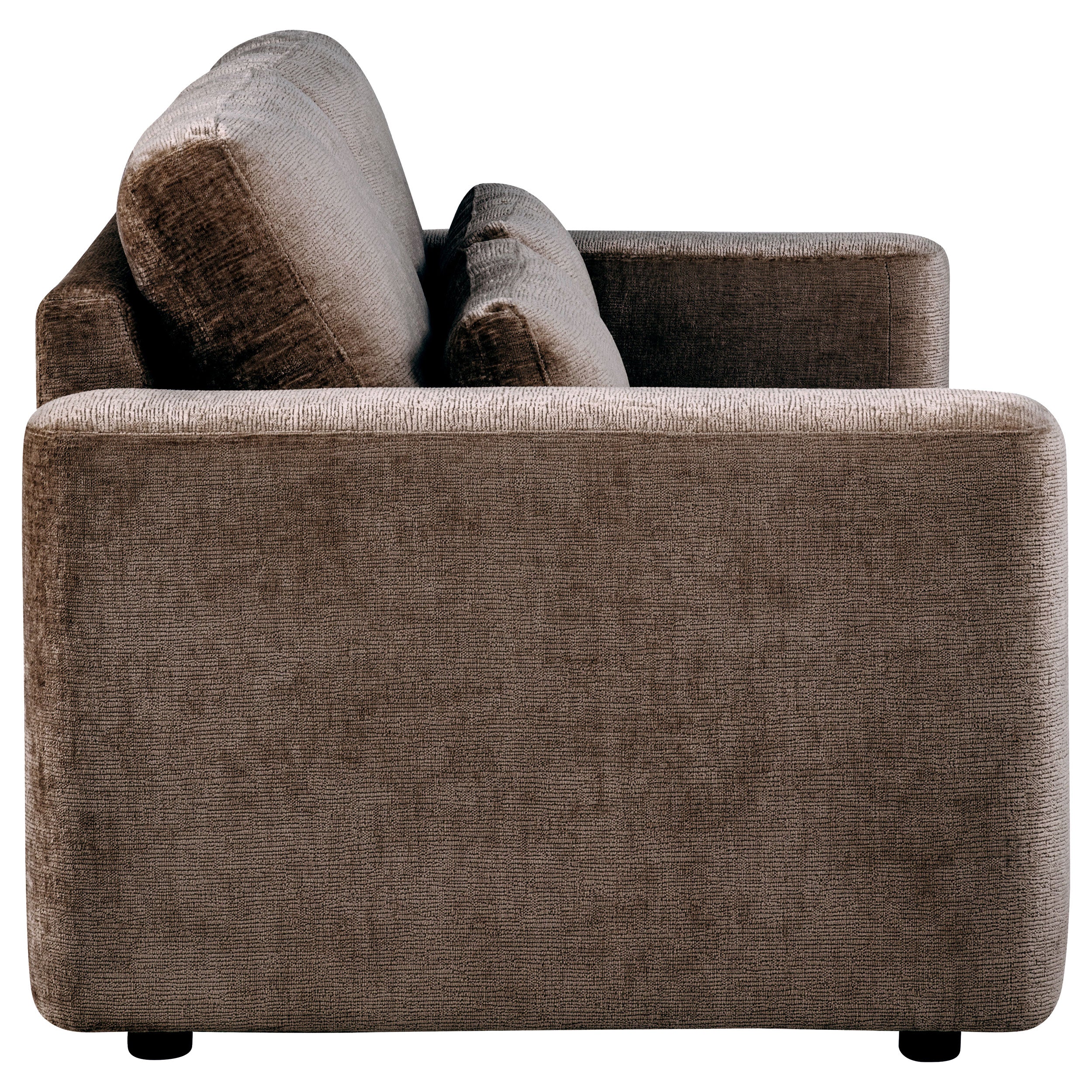 Amador Chenille Upholstered Track Arm Loveseat Chocolate