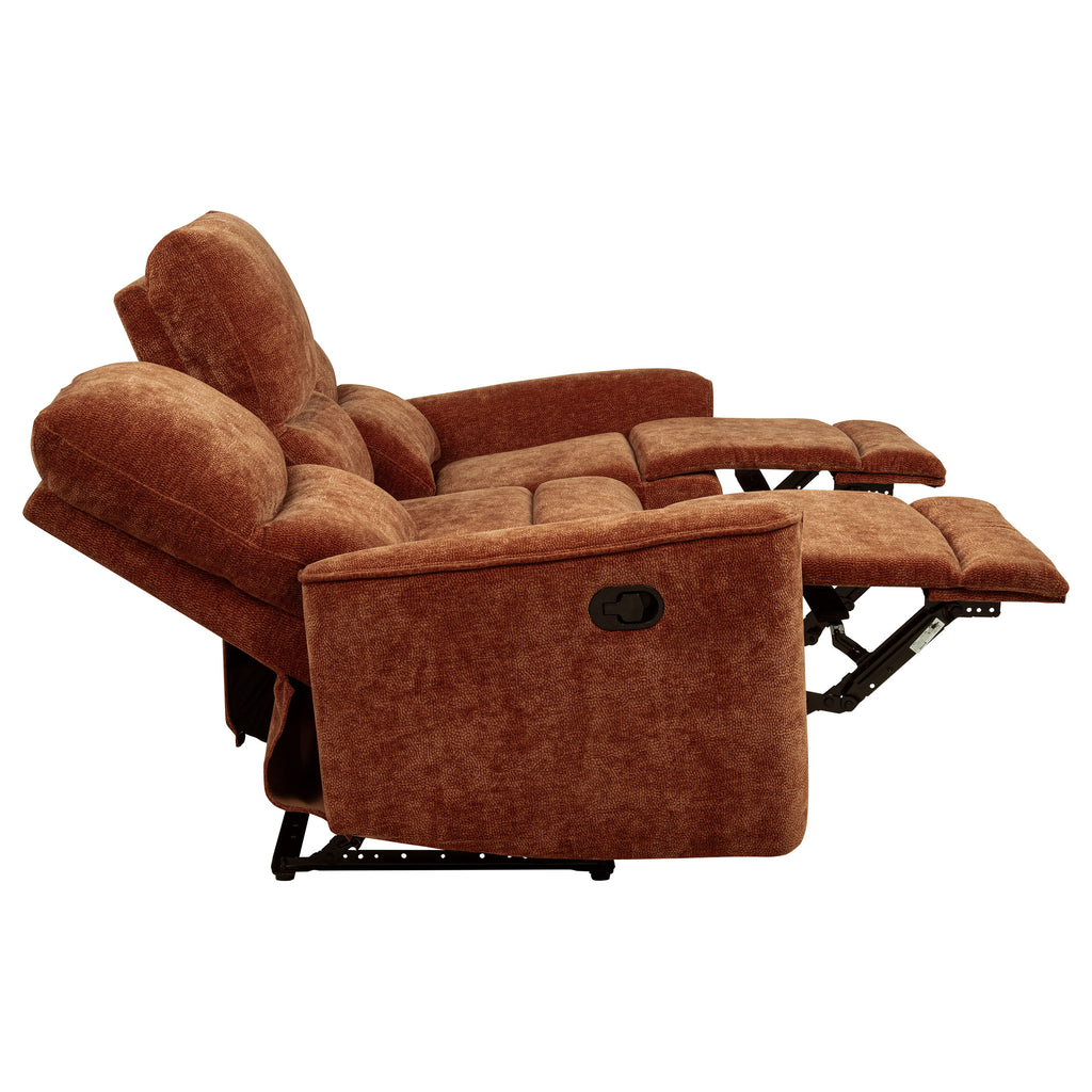 Navarro 2-piece Upholstered Reclining Sofa Set Orange