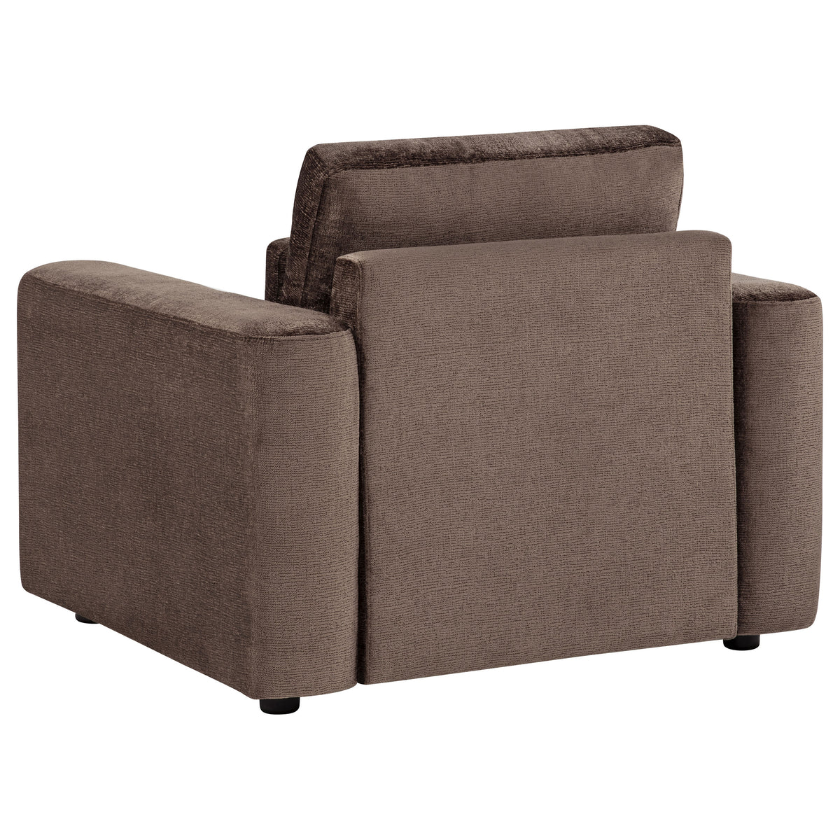 Amador 3-piece Chenille Upholstered Track Arm Sofa Set Chocolate