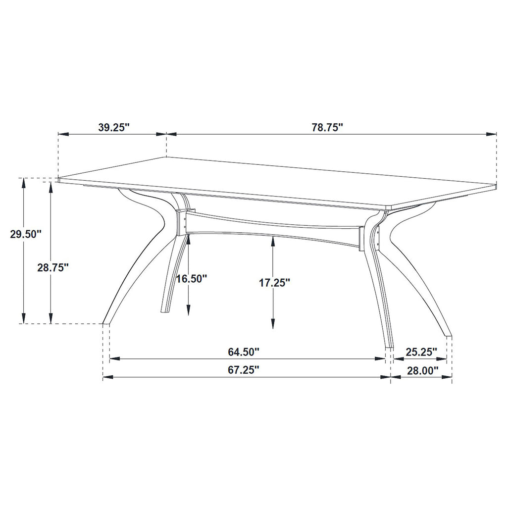 Randolph 79-inch Smart Top Rectangular Dining Table Sheesham and Brown
