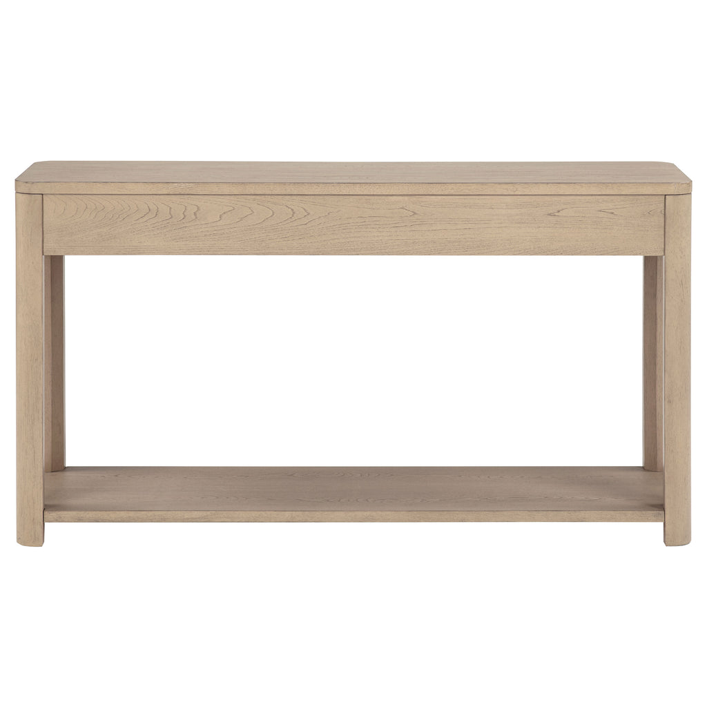 Marcelo Sofa Console Table with 2 Drawers and Shelf Light Elm