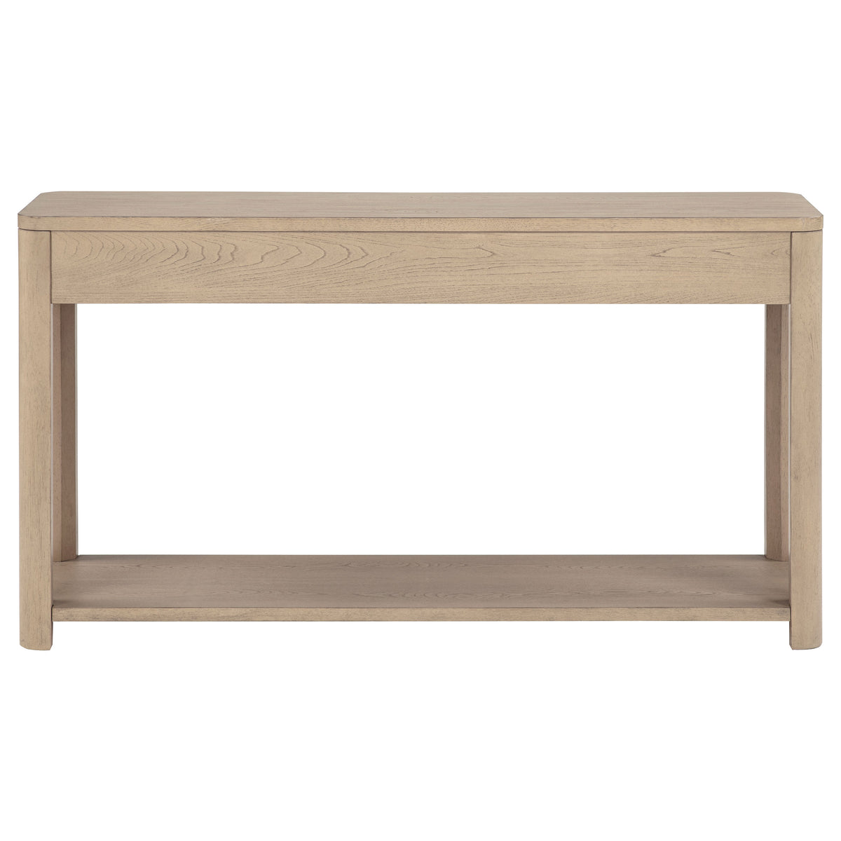 Marcelo Sofa Console Table with 2 Drawers and Shelf Light Elm