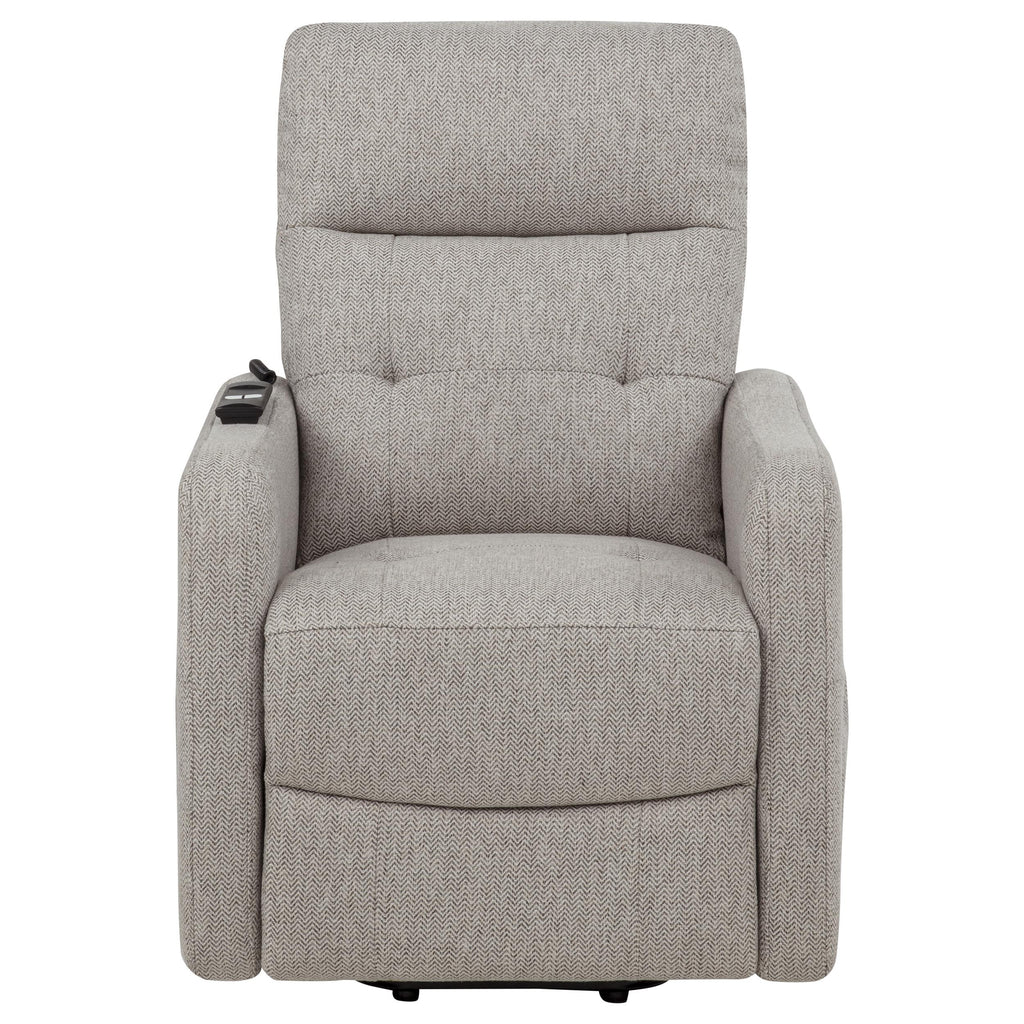 Dayes Upholstered Power Lift Recliner Chair Taupe