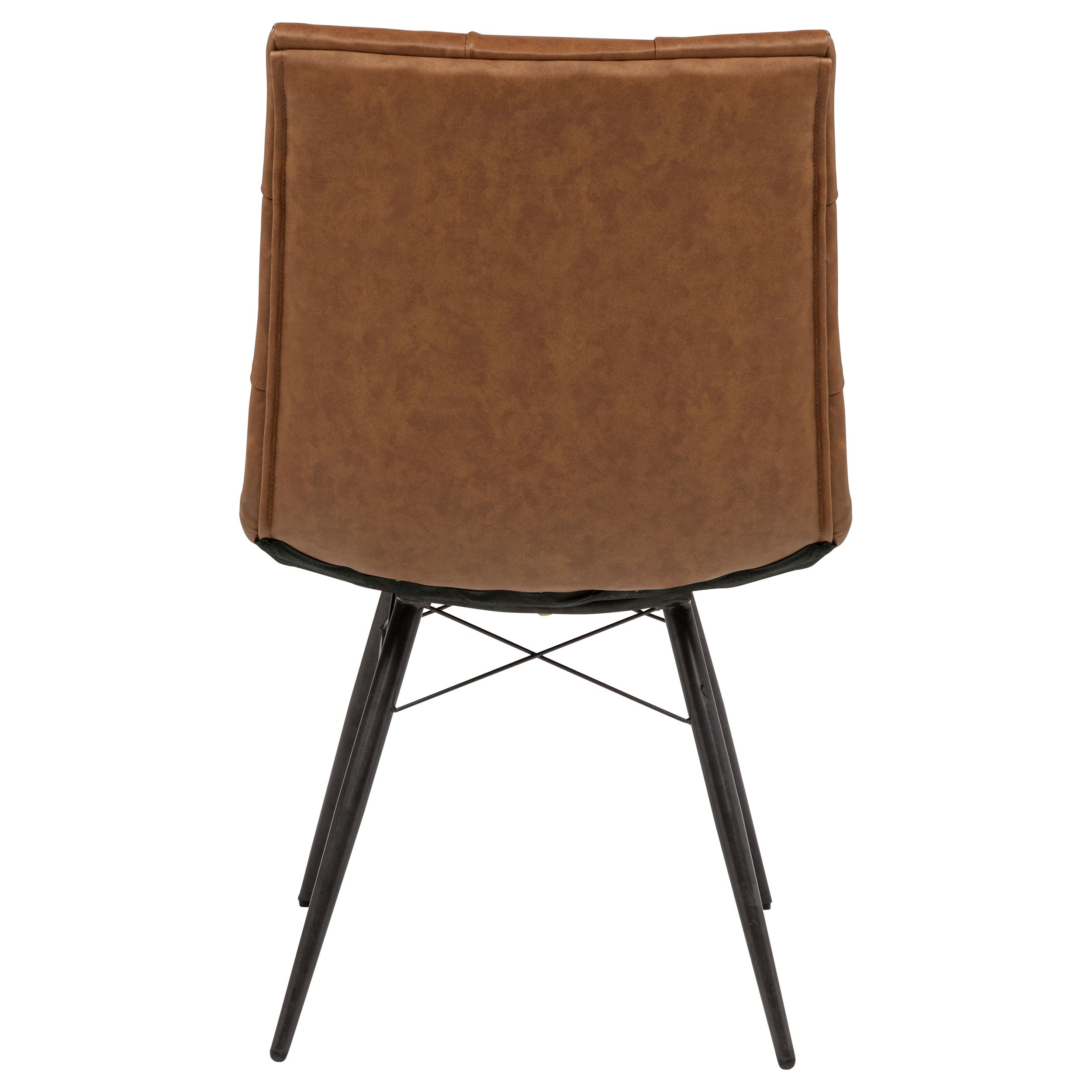 Aiken Faux Leather Upholstered Dining Side Chair Saddle Brown (Set of 4)