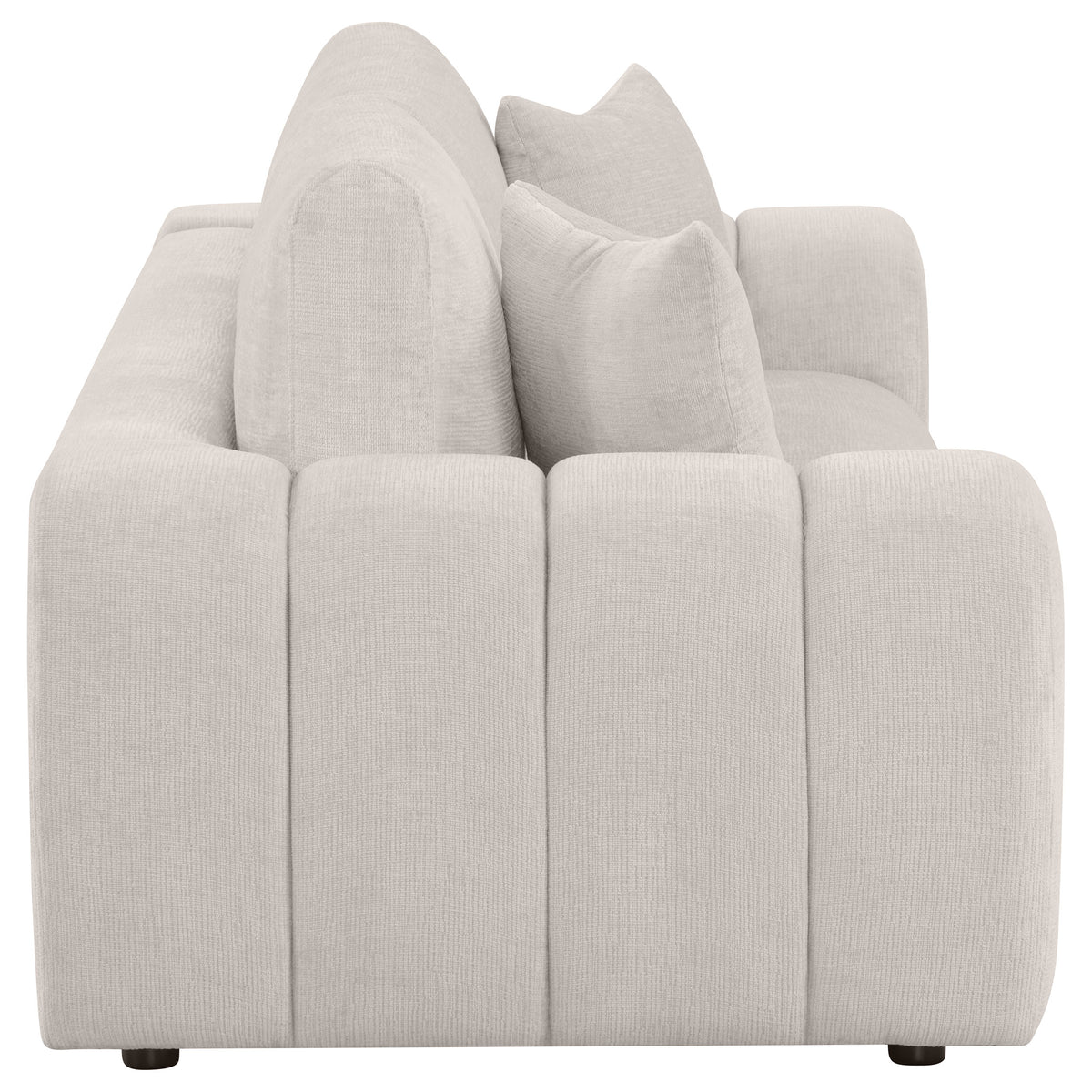 Burnett Chenille Upholstered Wide Arm Sofa Ivory