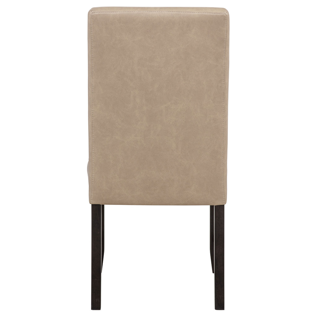 Averill Faux Leatherette Upholstered Dining Side Chair Tan (Set of 2)